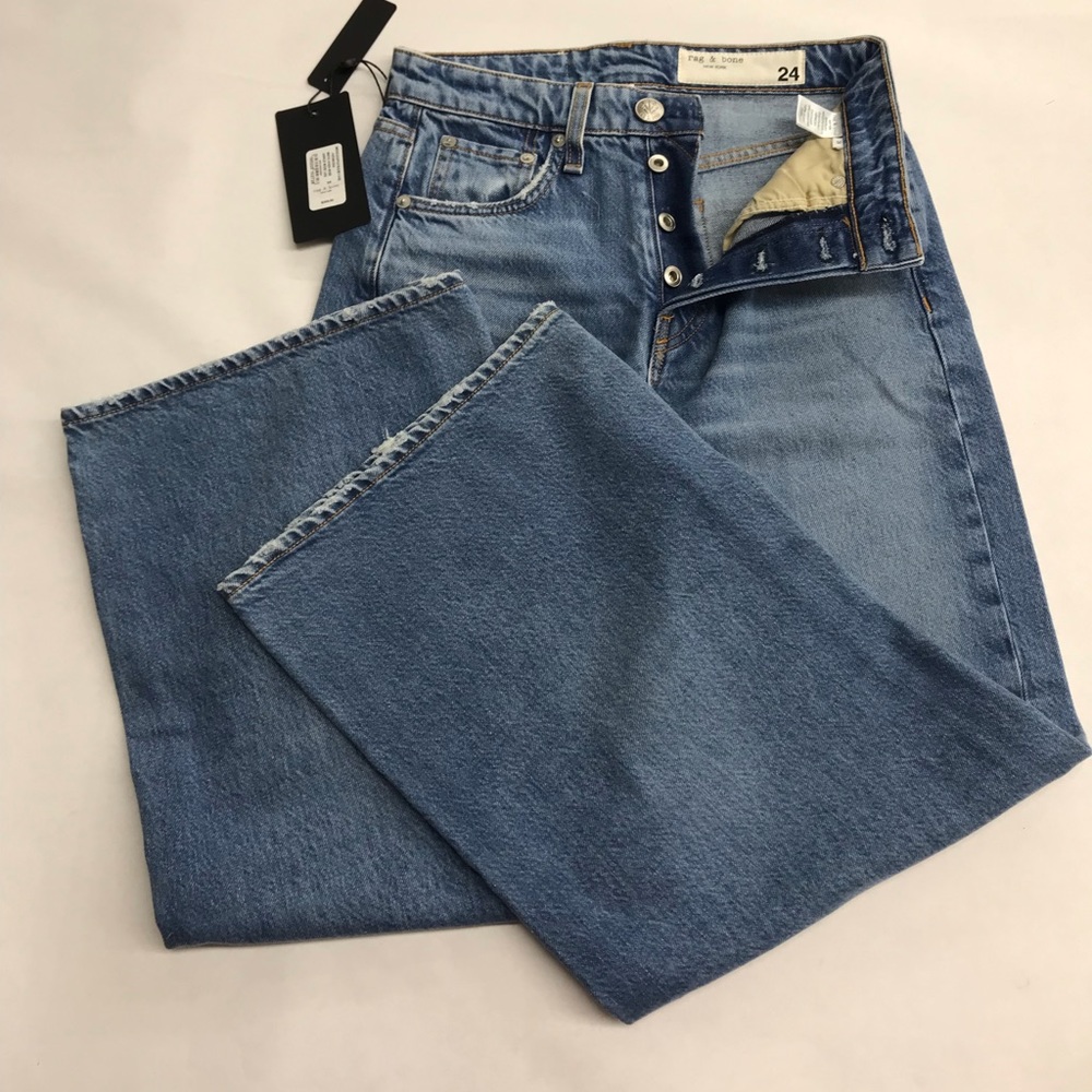Rag & Bone New York Hermosa Maya High-Rise, Ankle Leg, 100%Cotton, NEW, Size 24.